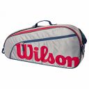 Wilson Junior 3 Pack Racketbag Grey Eqt / Red