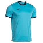 Joma Combi Premium SS Tee Fluorescent Turquoise / Navy Blue