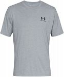 Under Armour Sportstyle Left Chest Short Sleeve Grey