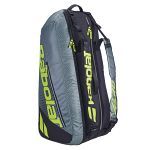 Babolat Pure Aero Gen-10 Racketbag 6R Metallic Grey / Black / Fluo Yellow