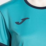 Joma Combi Premium Woman SS Tee Fluorescent Turquoise / Navy Blue