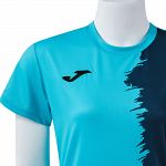 Joma Picasho Woman SS Tee Fluorescent Turquoise / Dark Navy