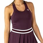Quad Double Stripes Tank Top Burgundy