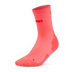 CEP Core Run Ultralight Mid Cut Socks 5.0 Neon Coral / Red