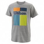 Wilson Boy's Grid Tech Tee Heather Grey