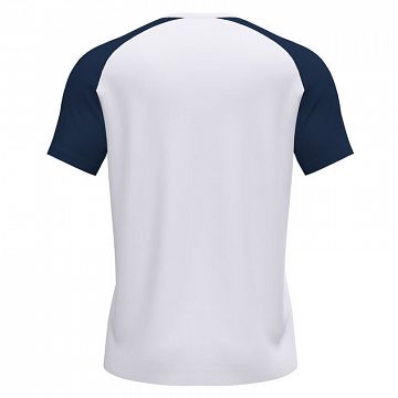 Joma Academy IV SS Tee White / Navy Blue