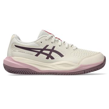 ASICS Gel-Resolution X GS Clay Soft Oat / Dark Aubergine