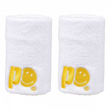 Prince X Smiley Doublewide Wristband 2-Pack White