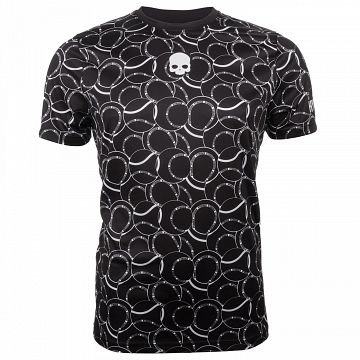 Hydrogen Allover Tennis Tech T-Shirt Black