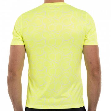 Hydrogen Allover Tennis Tech T-Shirt Yellow