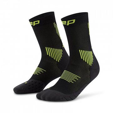 CEP Core Run Mid Cut Socks 5.0 Black / Lime