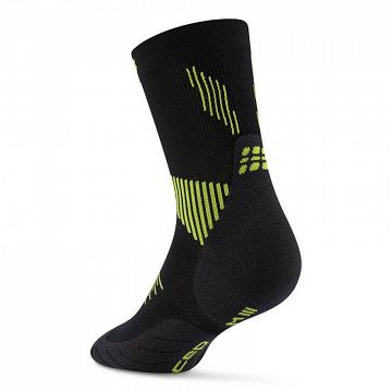 CEP Core Run Mid Cut Socks 5.0 Black / Lime