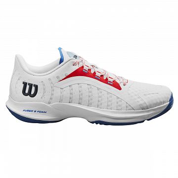 Wilson Hurakn Pro White / Wilson Red / Deja Vu Blue