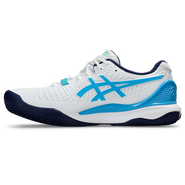 ASICS Gel-Resolution 9 Clay White / Digital Aqua