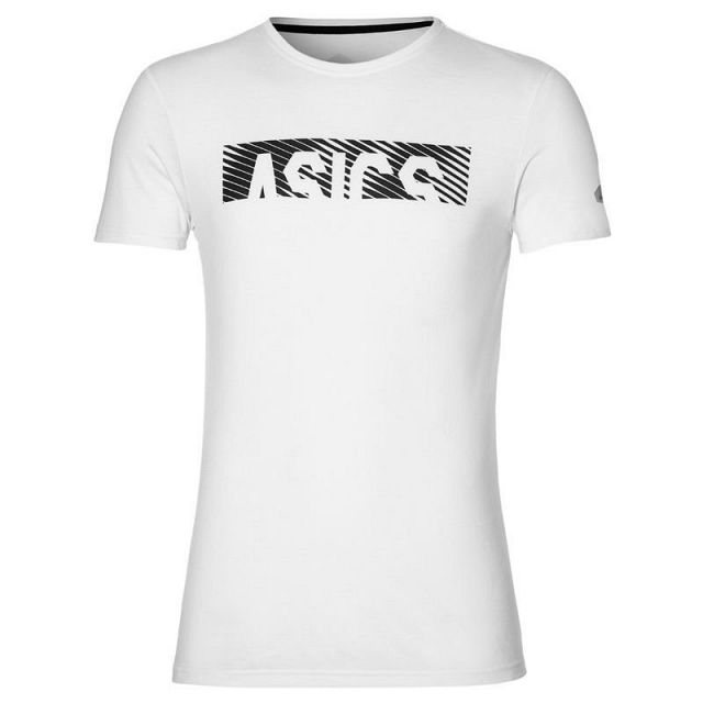 ASICS Essential Diagonal SS Top Brilliant White