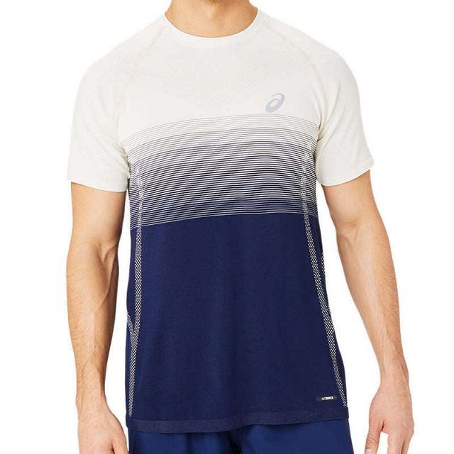 ASICS Seamless SS Top Birch / Blue Expanse