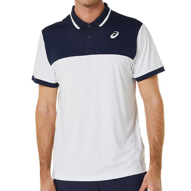 ASICS Court Polo Shirt Brilliant White / Midnight