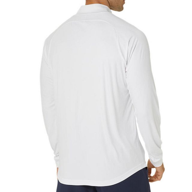 ASICS Court LS 1/2 Zip Top Brilliant White