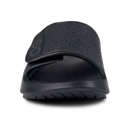 OOFOS OOahh Sport Flex Recovery Sandals Black Labirynth