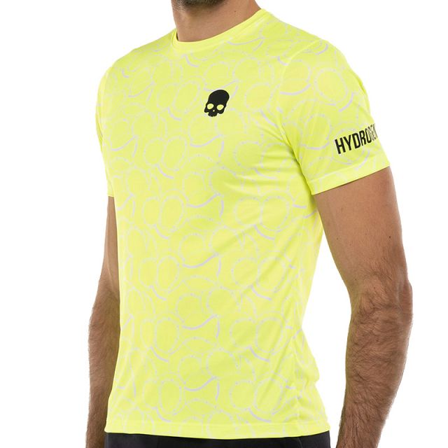 Hydrogen Allover Tennis Tech T-Shirt Yellow