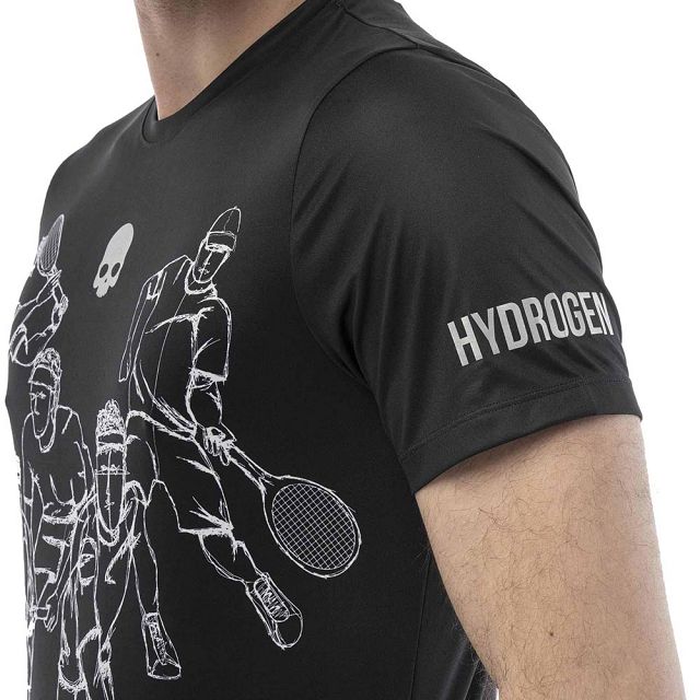 Hydrogen Sketch Tech T-Shirt Black / White