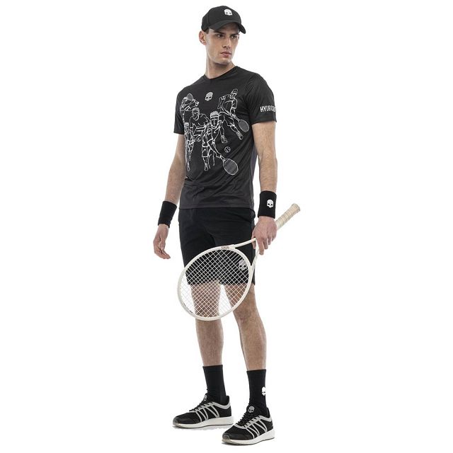 Hydrogen Sketch Tech T-Shirt Black / White