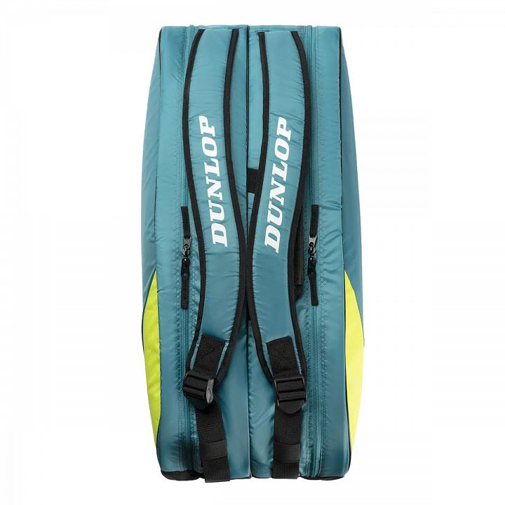 Dunlop SX Club Racketbag 10R Teal / Black / Yellow