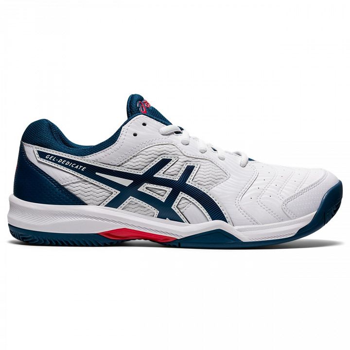 ASICS Gel-Dedicate 6 Clay - White / Mako Blue