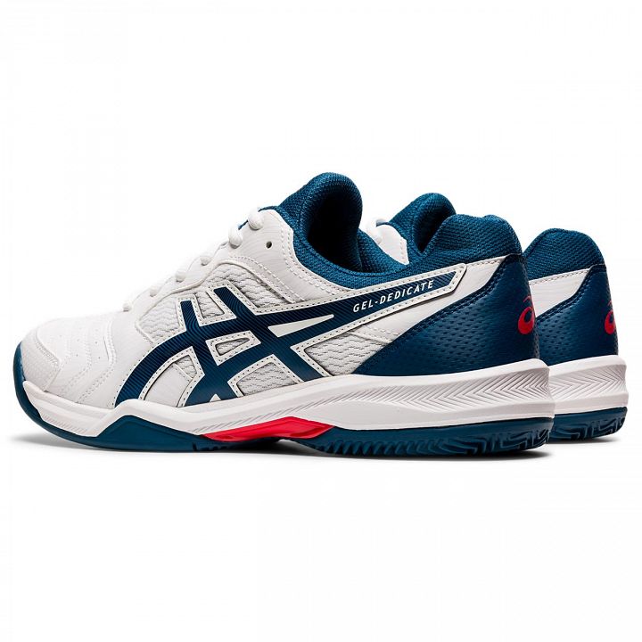 ASICS Gel-Dedicate 6 Clay - White / Mako Blue