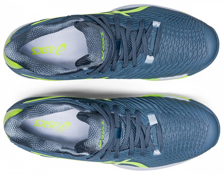 ASICS Solution Speed FF 2 Clay Steel Blue / Hazard Green