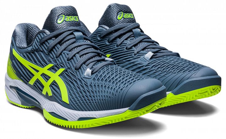 ASICS Solution Speed FF 2 Clay Steel Blue / Hazard Green
