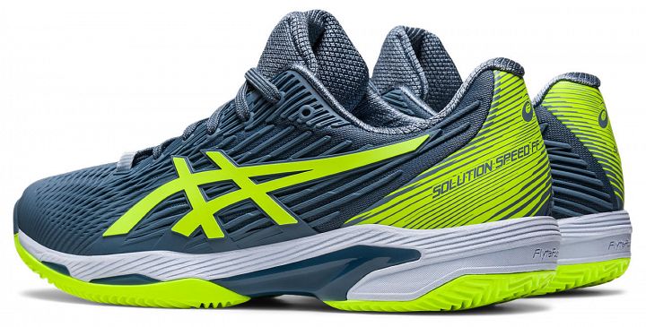 ASICS Solution Speed FF 2 Clay Steel Blue / Hazard Green