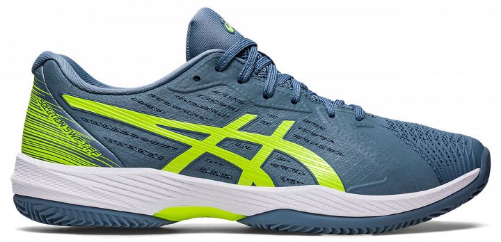 ASICS Solution Swift FF Clay Steel Blue / Hazard Green