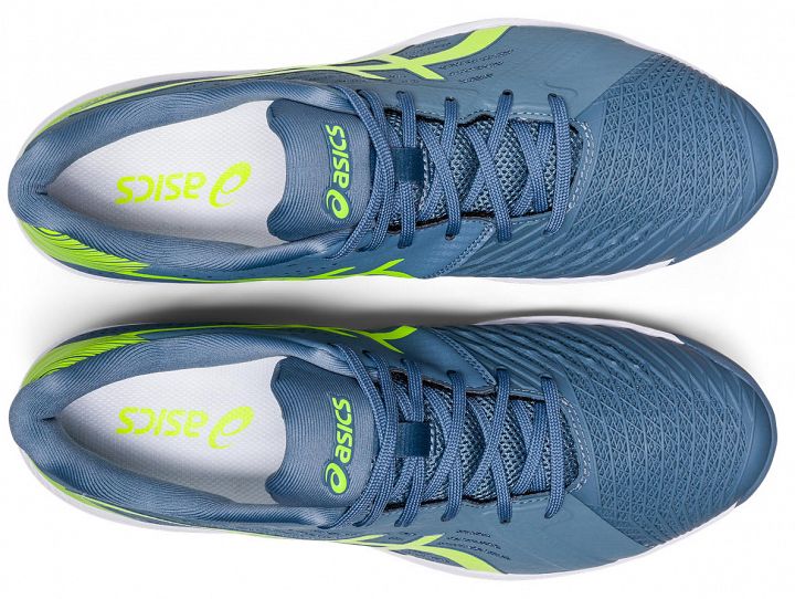 ASICS Solution Swift FF Clay Steel Blue / Hazard Green
