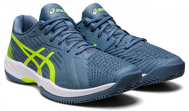 ASICS Solution Swift FF Clay Steel Blue / Hazard Green
