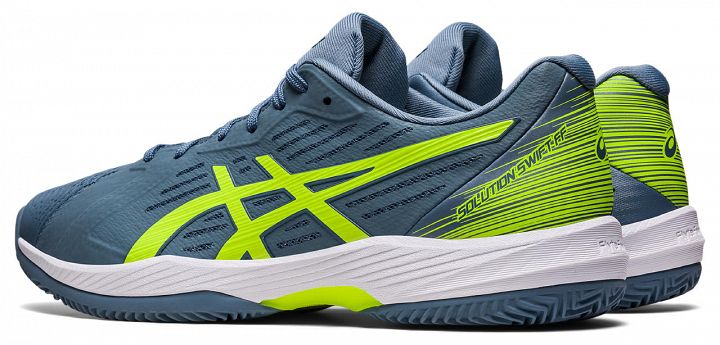 ASICS Solution Swift FF Clay Steel Blue / Hazard Green