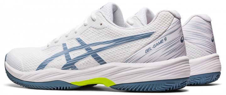 ASICS Gel-Game 9 Clay / OC - White / Steel Blue