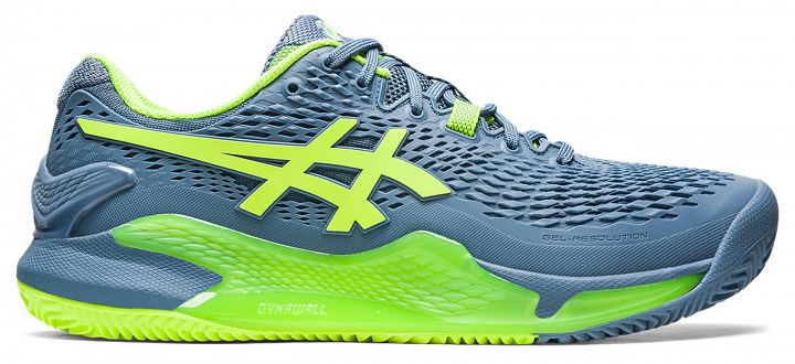 ASICS Gel-Resolution 9 Clay Steel Blue / Hazard Green