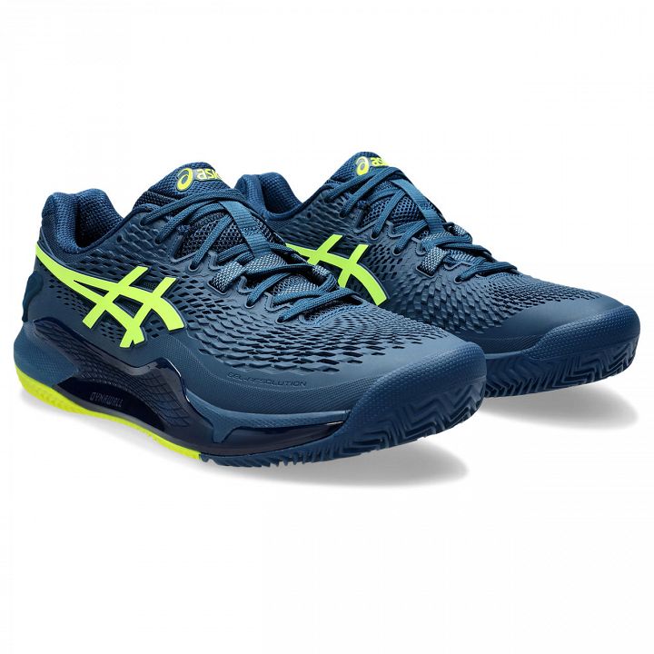 ASICS Gel-Resolution 9 Clay Mako Blue / Safety Yellow