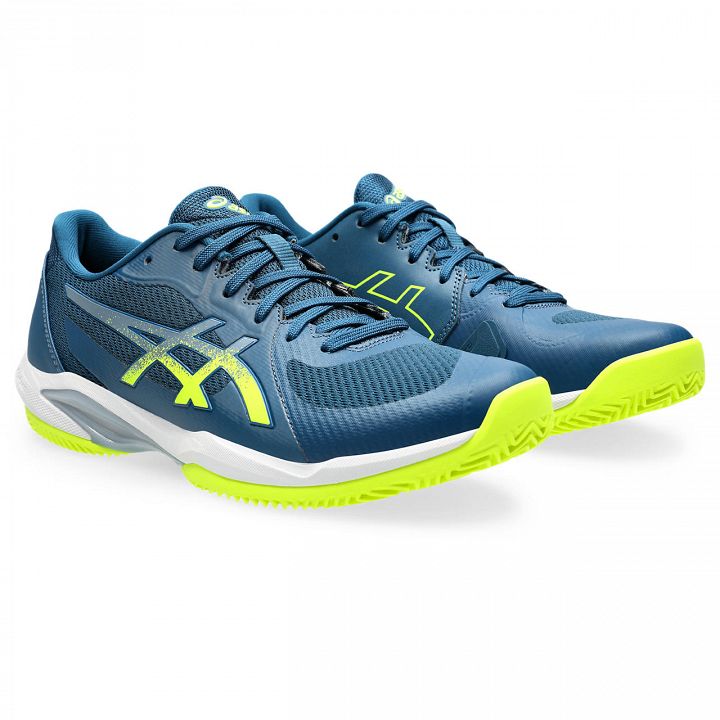 ASICS Solution Swift FF 2 Clay Mako Blue / Safety Yellow