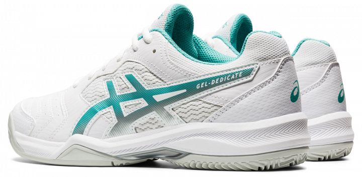 ASICS Gel-Dedicate 6 Clay White / Techno Cyan