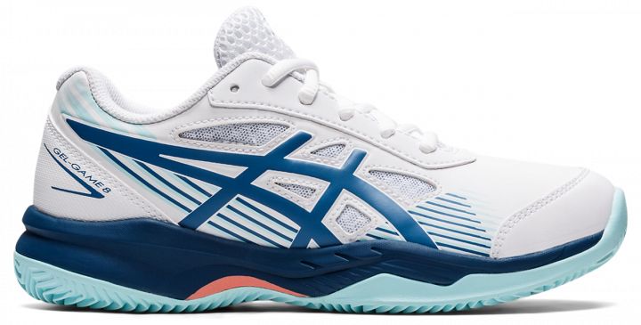 ASICS Gel-Game 8 GS Clay / OC - White / Light Indigo
