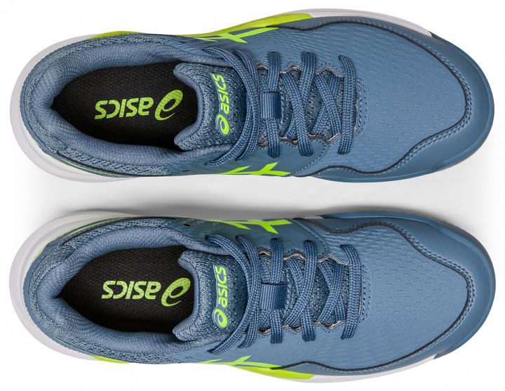 ASICS Gel-Resolution 9 GS Clay Steel Blue / Hazard Green