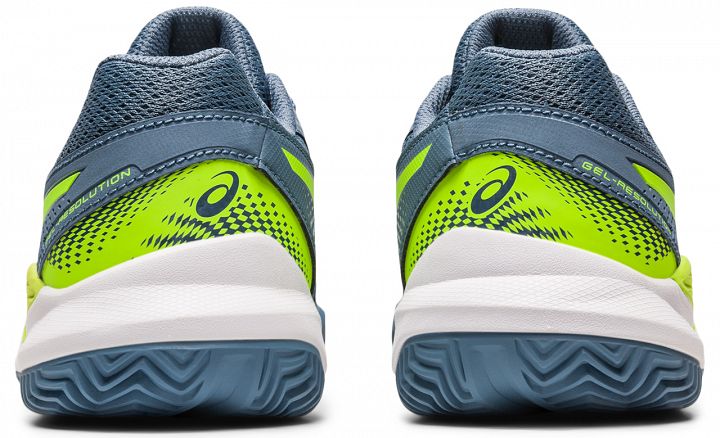 ASICS Gel-Resolution 9 GS Clay Steel Blue / Hazard Green