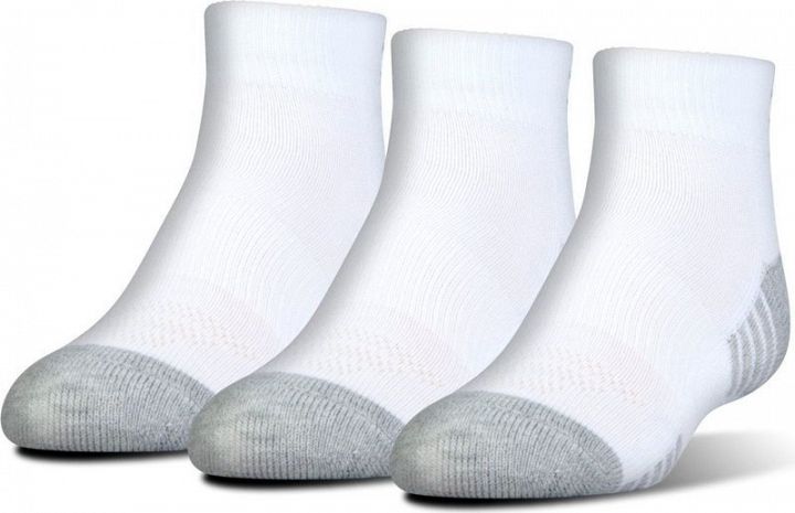 Under Armour HeatGear Junior Low Cut 3P White
