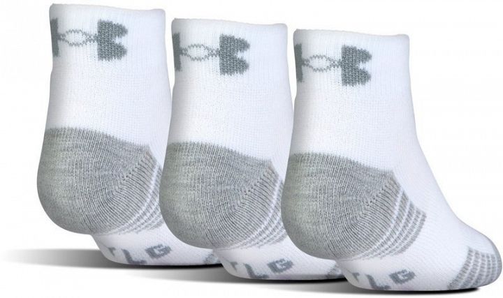 Under Armour HeatGear Junior Low Cut 3P White
