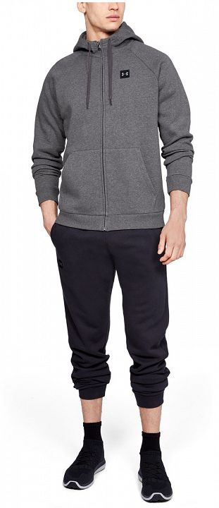 Under Armour Rival Fleece Full Zip Hoodie Grey