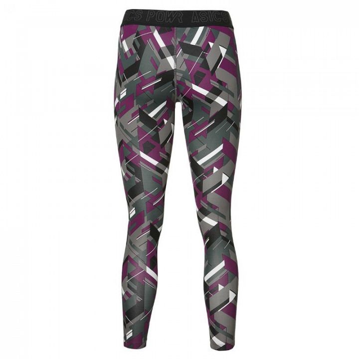 ASICS Base Tight Performance 7/8 Black Power Print - Legginsy