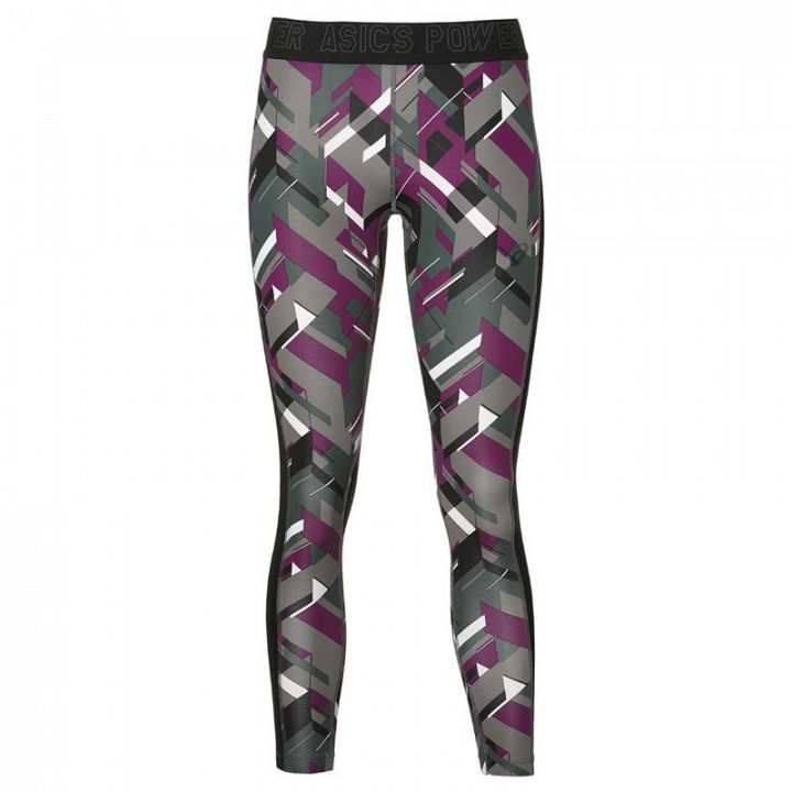 ASICS Base Tight Performance 7/8 Black Power Print - Legginsy