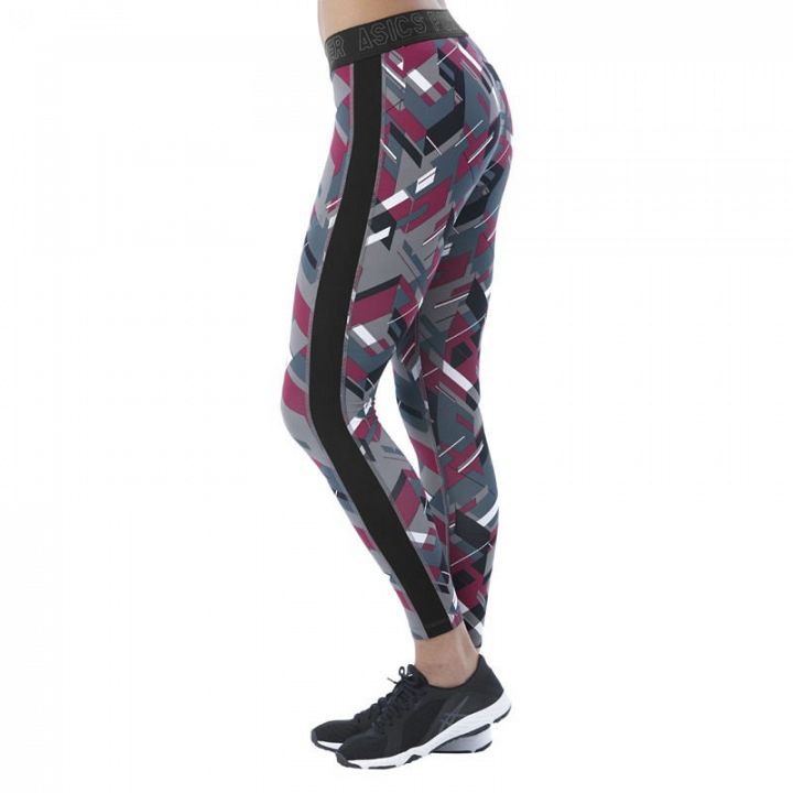ASICS Base Tight Performance 7/8 Black Power Print - Legginsy
